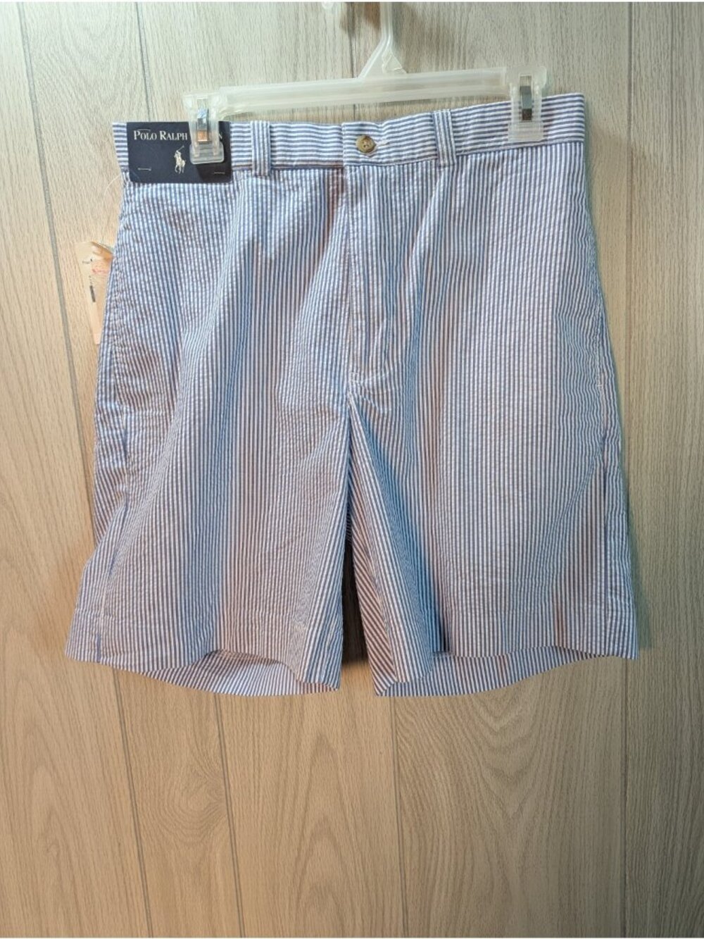 NEW Polo Ralph Lauren Shorts Adult 30 Chino Striped Preppy Golf 9" Blue White